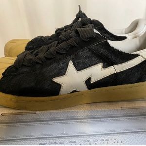 A Bathing Ape Bape Bapesta Skullsta classical size 13 “Cow Hide” Vintage Shoes